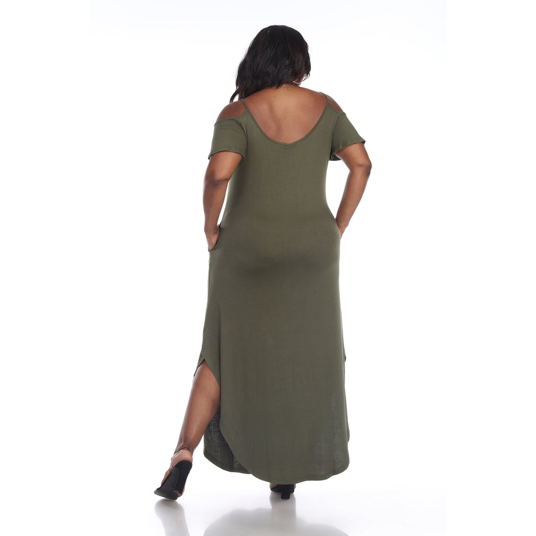 Plus Size Cold Shoulder Maxi Sundress