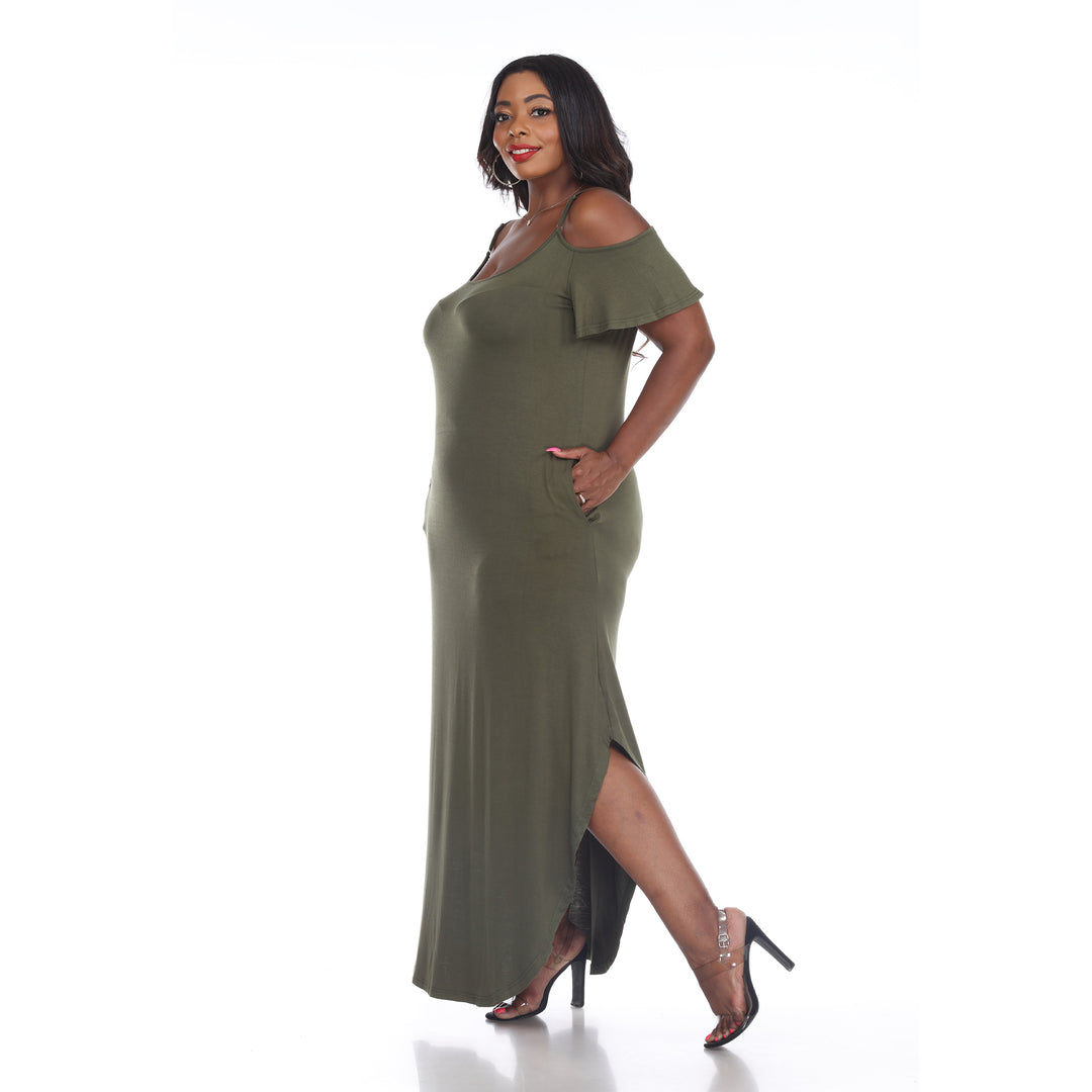 Plus Size Cold Shoulder Maxi Sundress
