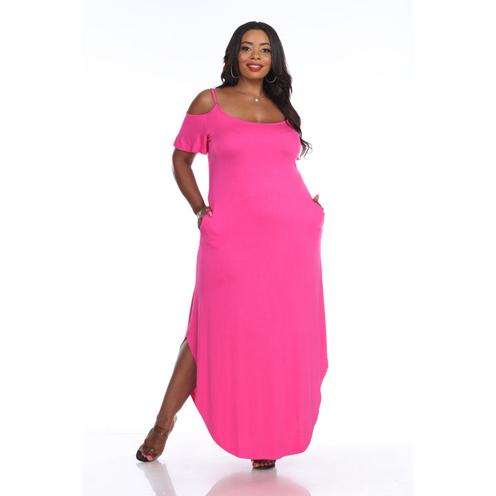 Plus Size Cold Shoulder Maxi Sundress