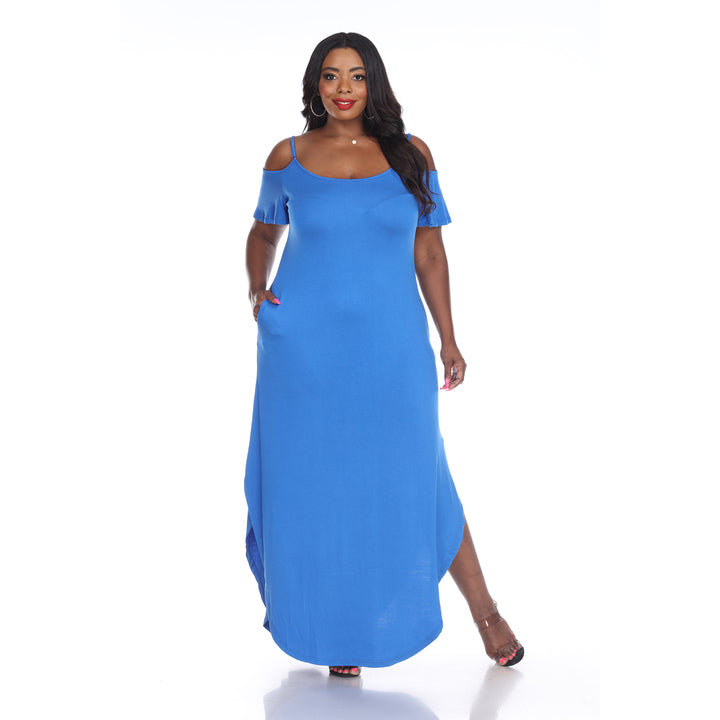 Plus Size Cold Shoulder Maxi Sundress