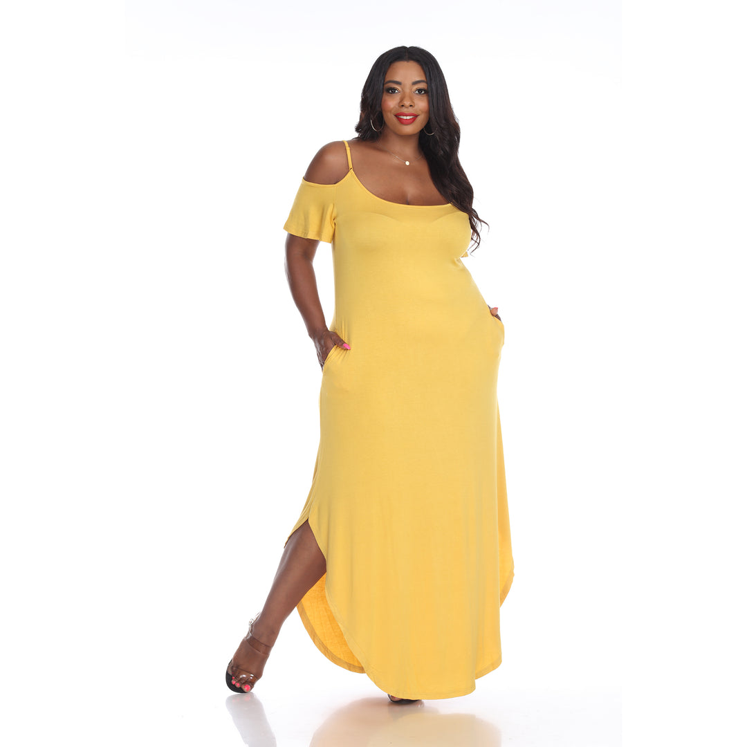 Plus Size Cold Shoulder Maxi Sundress