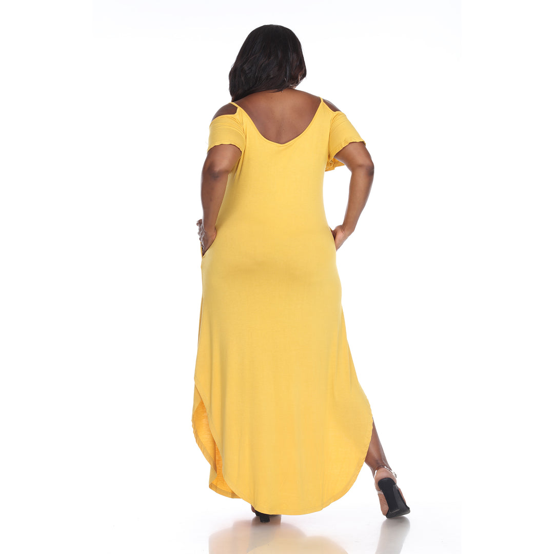 Plus Size Cold Shoulder Maxi Sundress