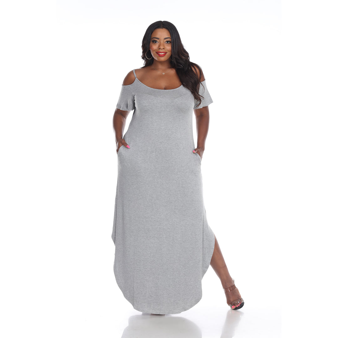 Plus Size Cold Shoulder Maxi Sundress