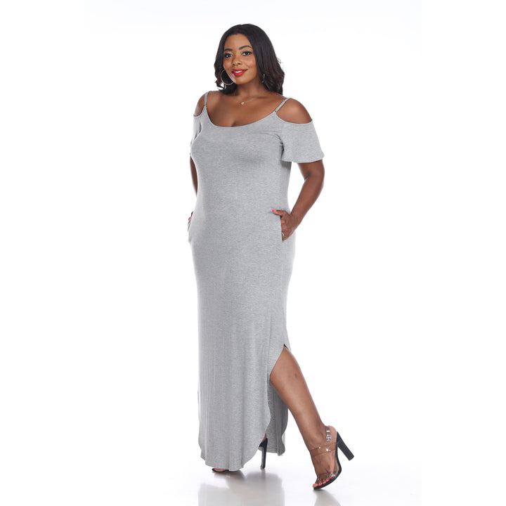 Plus Size Cold Shoulder Maxi Sundress