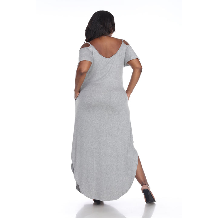 Plus Size Cold Shoulder Maxi Sundress