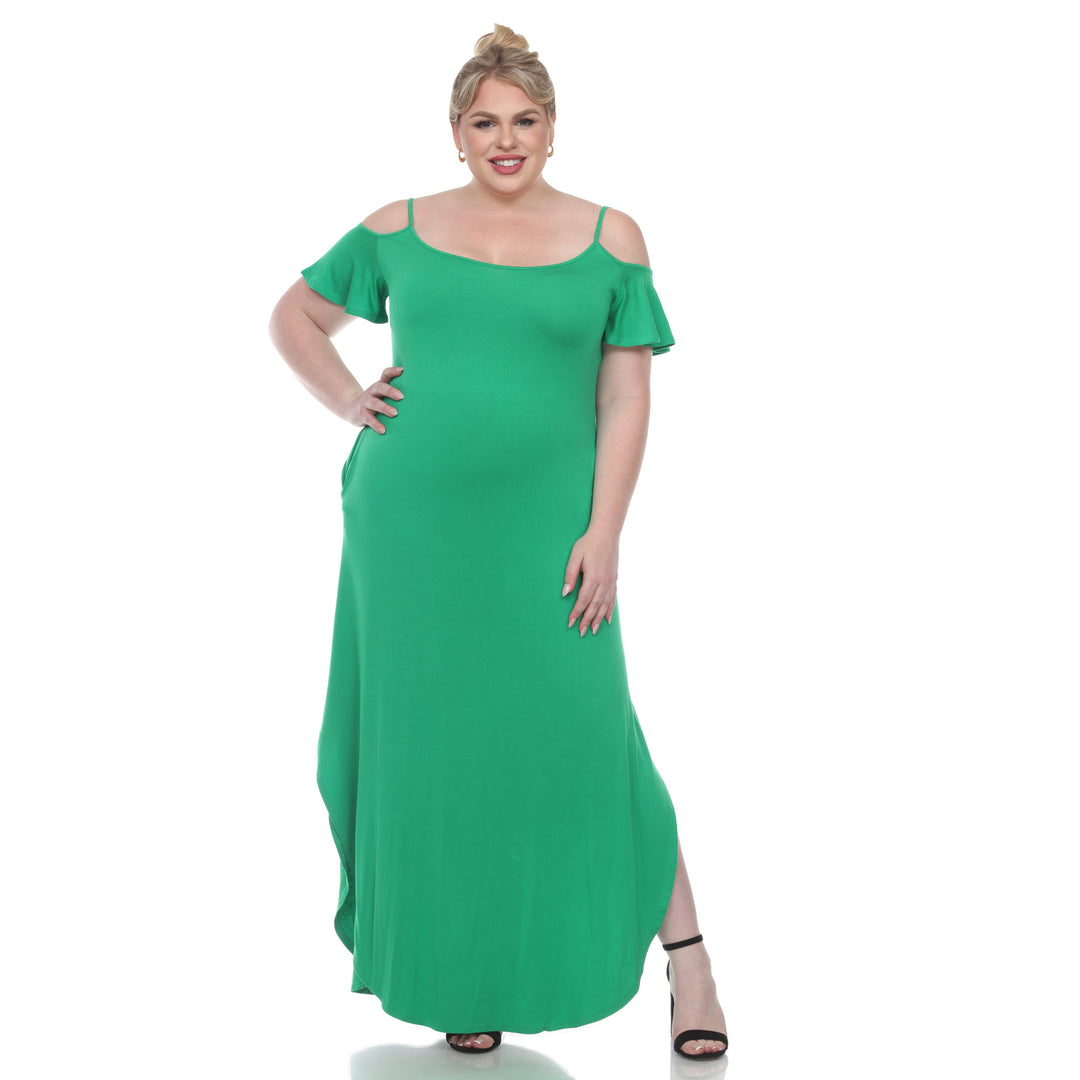Plus Size Cold Shoulder Maxi Sundress