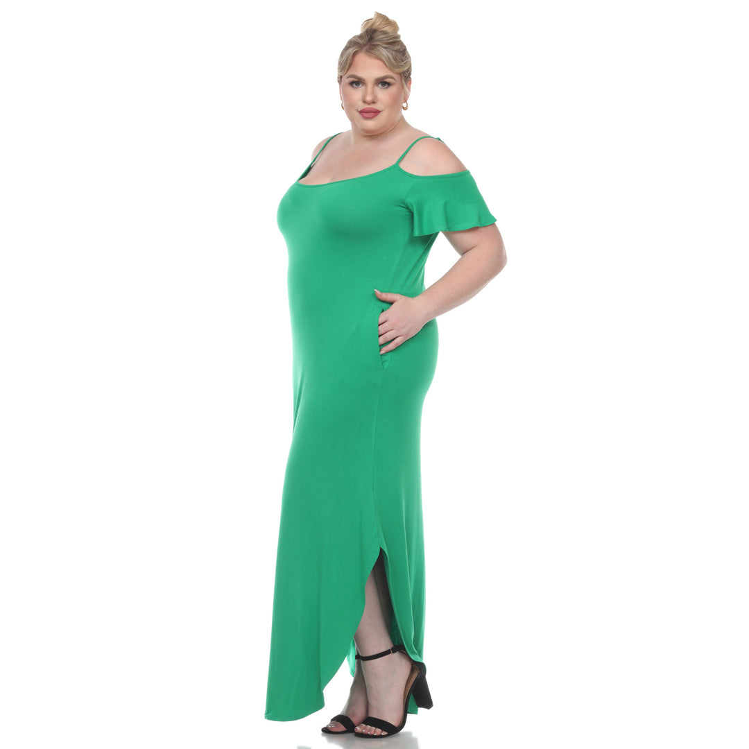 Plus Size Cold Shoulder Maxi Sundress