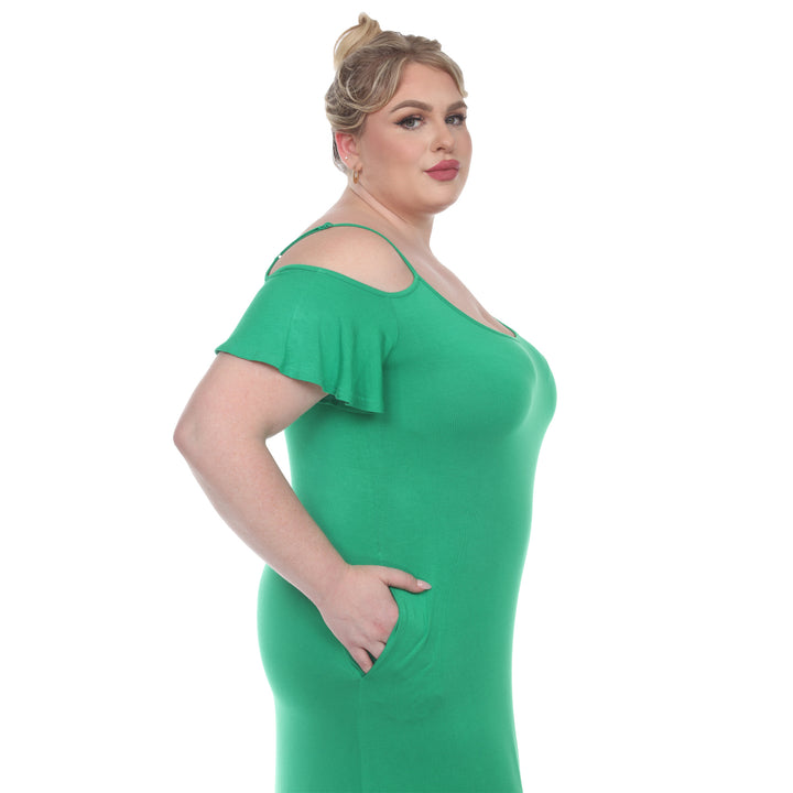 Plus Size Cold Shoulder Maxi Sundress