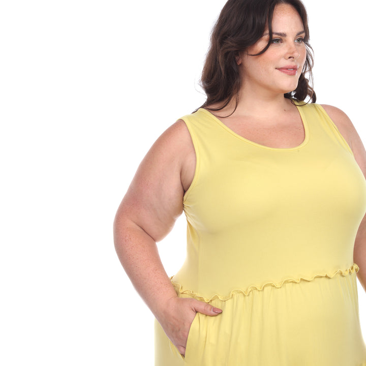 Women's Plus Size Scoop Neck Tiered Midi Dress