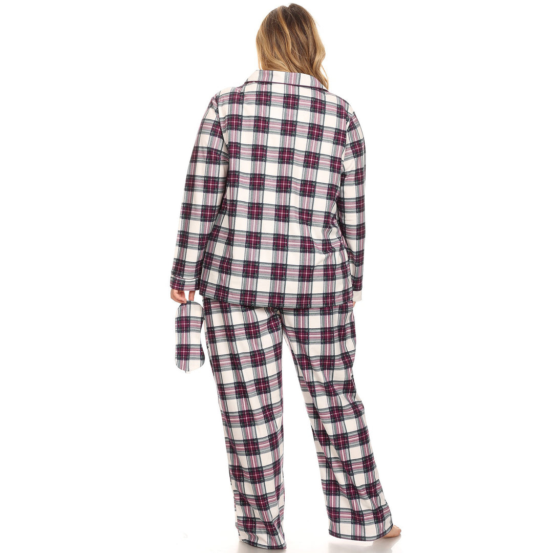 Women's Plus Size Three-Piece Pajama Set