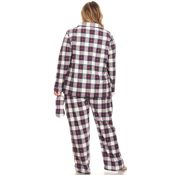 Women's Plus Size Three-Piece Pajama Set