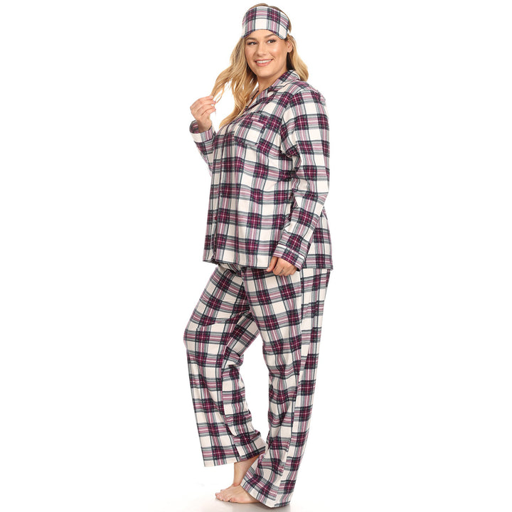Women's Plus Size Three-Piece Pajama Set