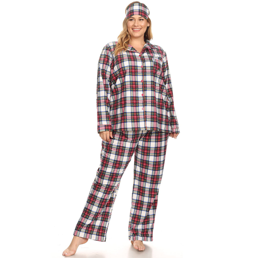 Women's Plus Size Three-Piece Pajama Set
