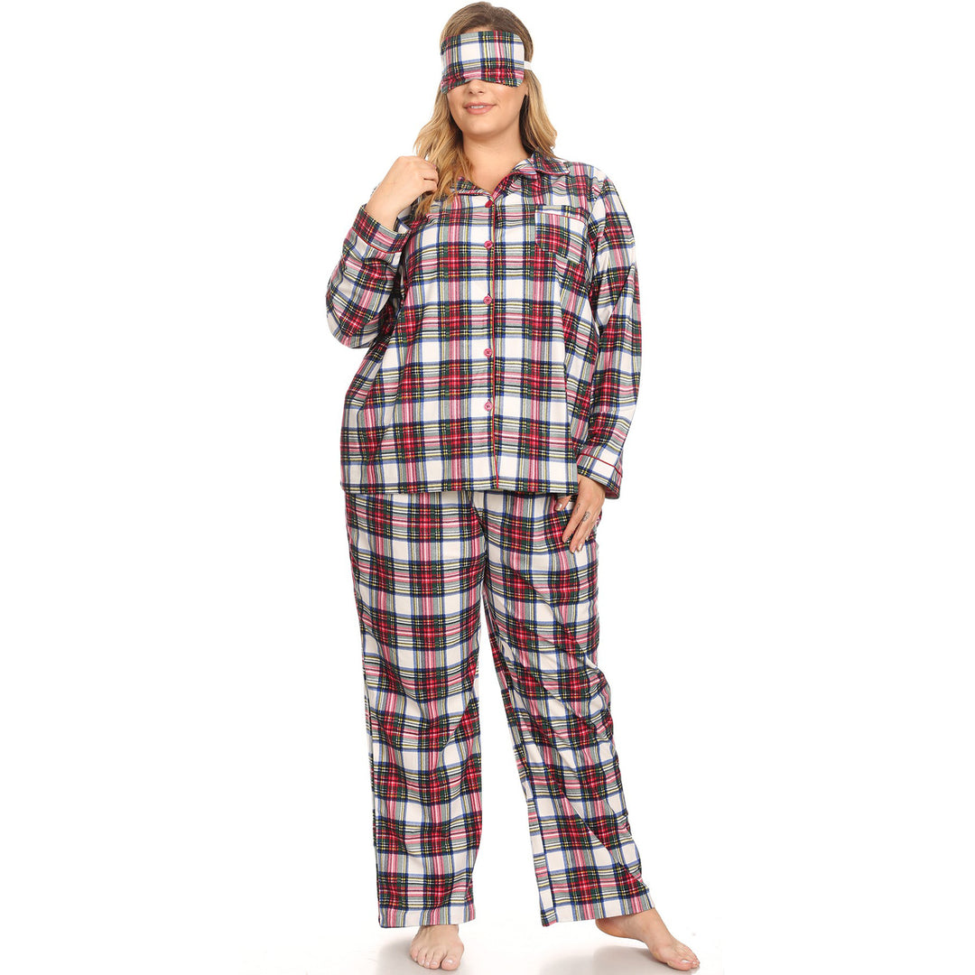 Women's Plus Size Three-Piece Pajama Set