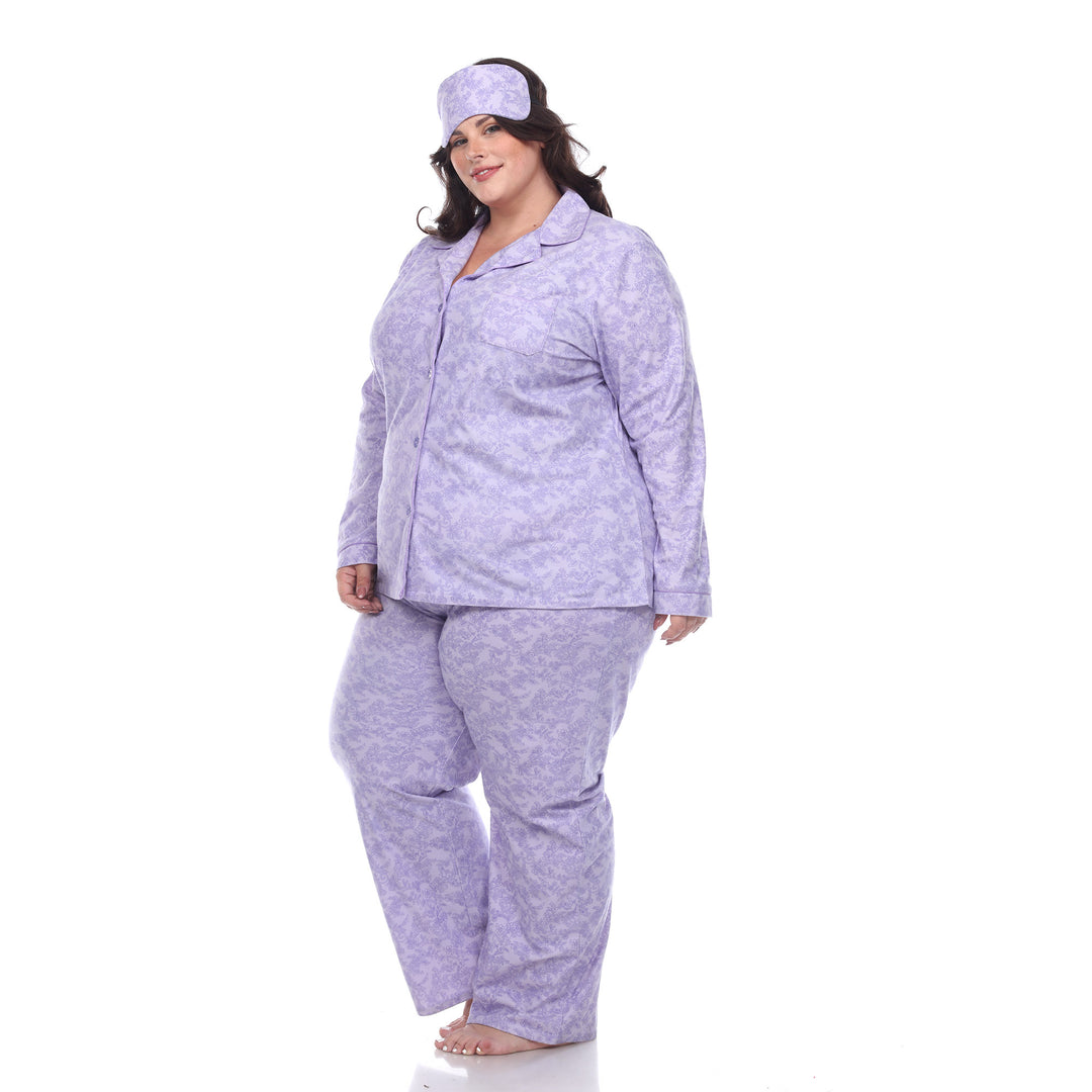 Women's Plus Size Three-Piece Pajama Set