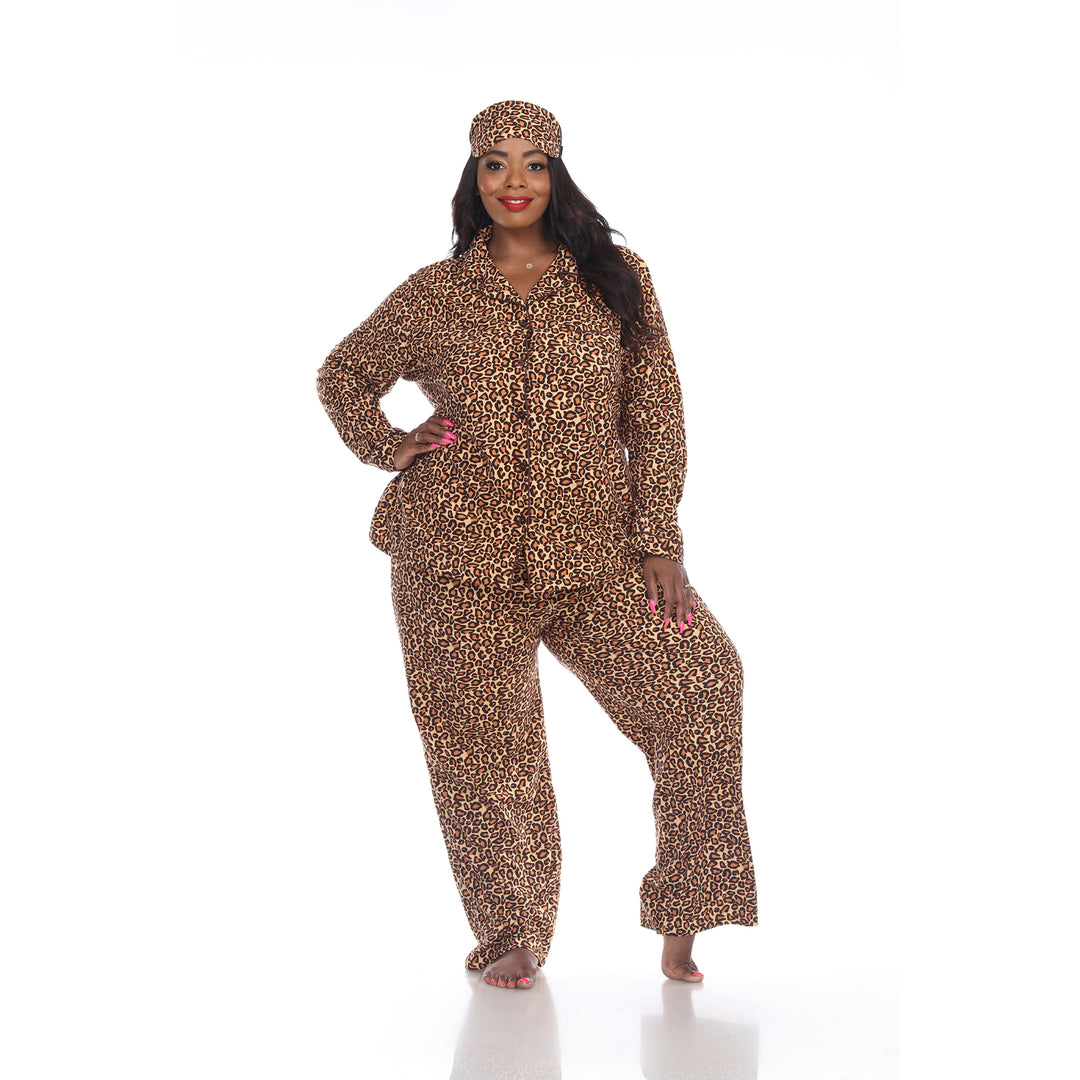 Women's Plus Size Three-Piece Pajama Set