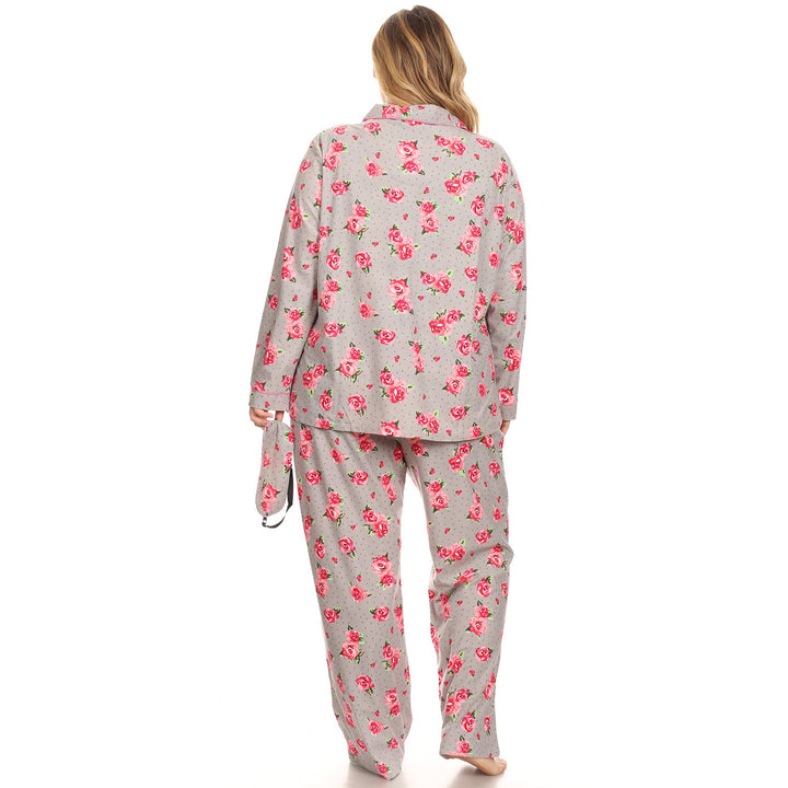 Women's Plus Size Three-Piece Pajama Set