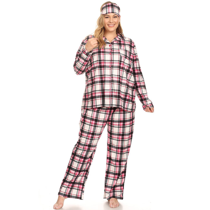 Women's Plus Size Three-Piece Pajama Set
