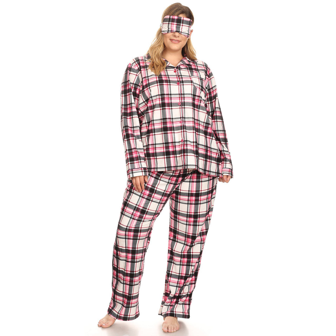 Women's Plus Size Three-Piece Pajama Set
