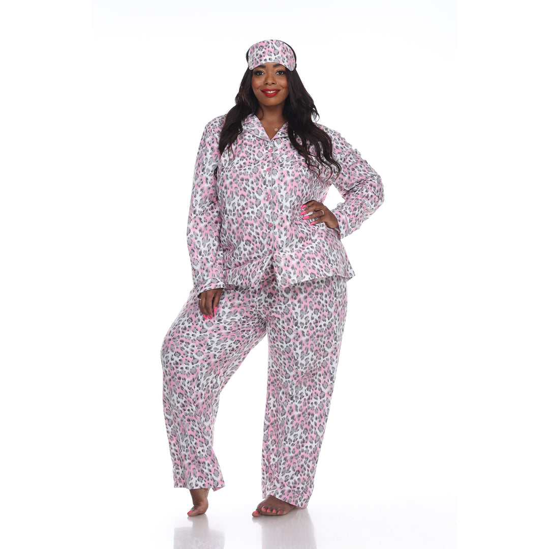 Women's Plus Size Three-Piece Pajama Set