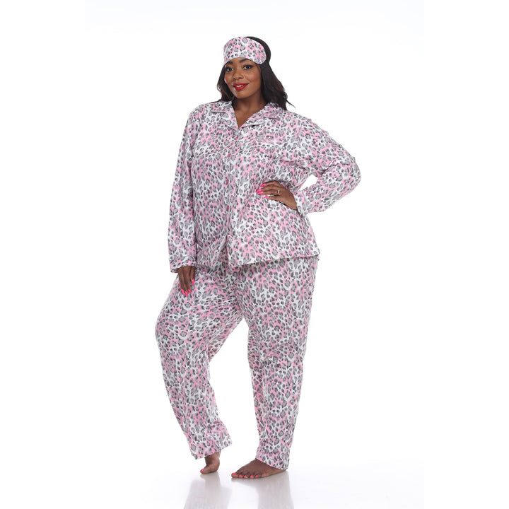 Women's Plus Size Three-Piece Pajama Set