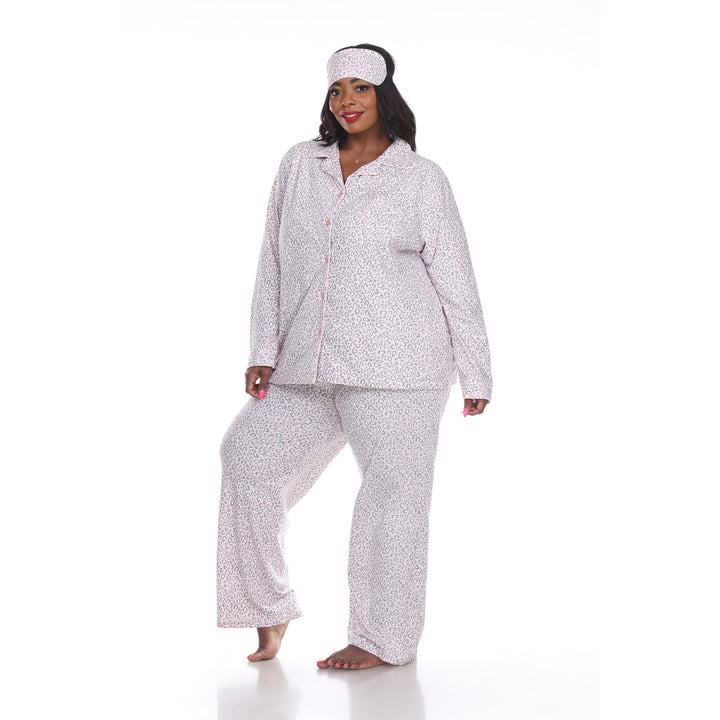 Women's Plus Size Three-Piece Pajama Set