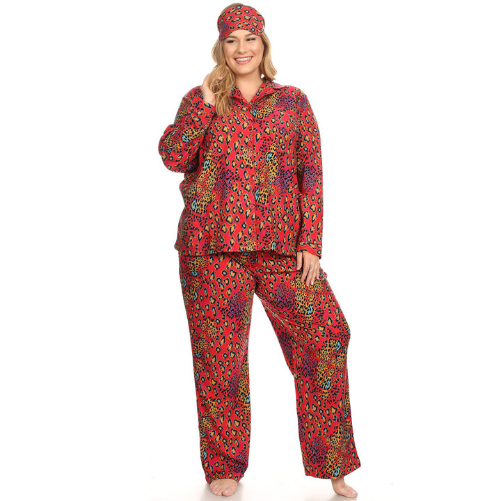 Women's Plus Size Three-Piece Pajama Set