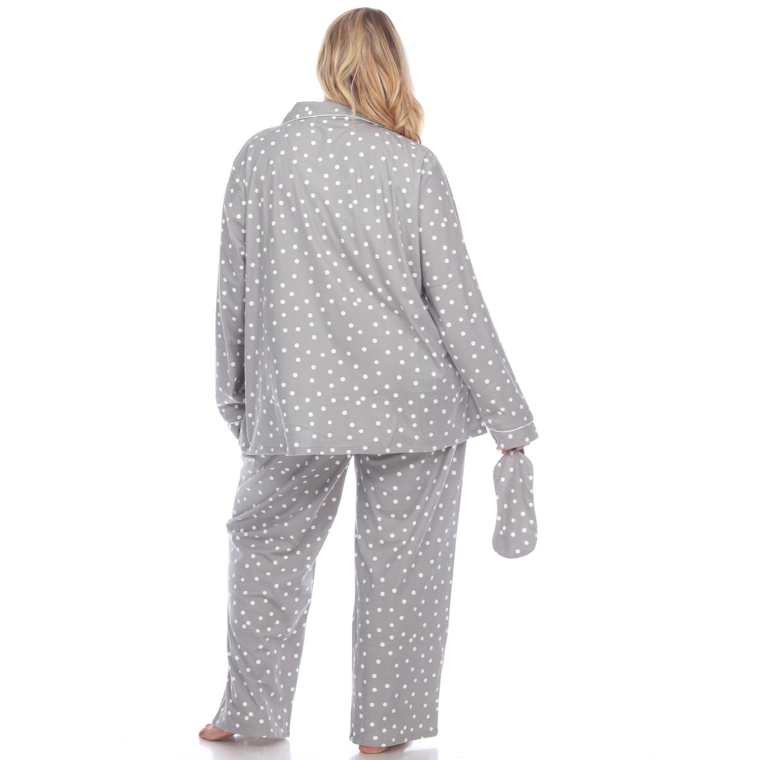 Women's Plus Size Three-Piece Pajama Set
