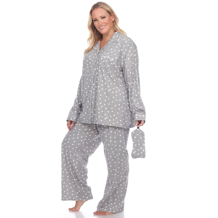 Women's Plus Size Three-Piece Pajama Set