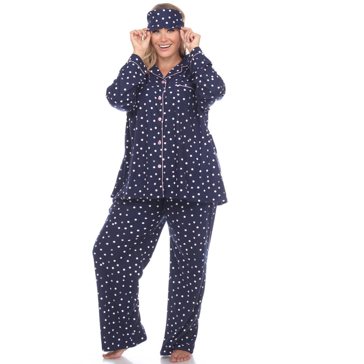 Women's Plus Size Three-Piece Pajama Set