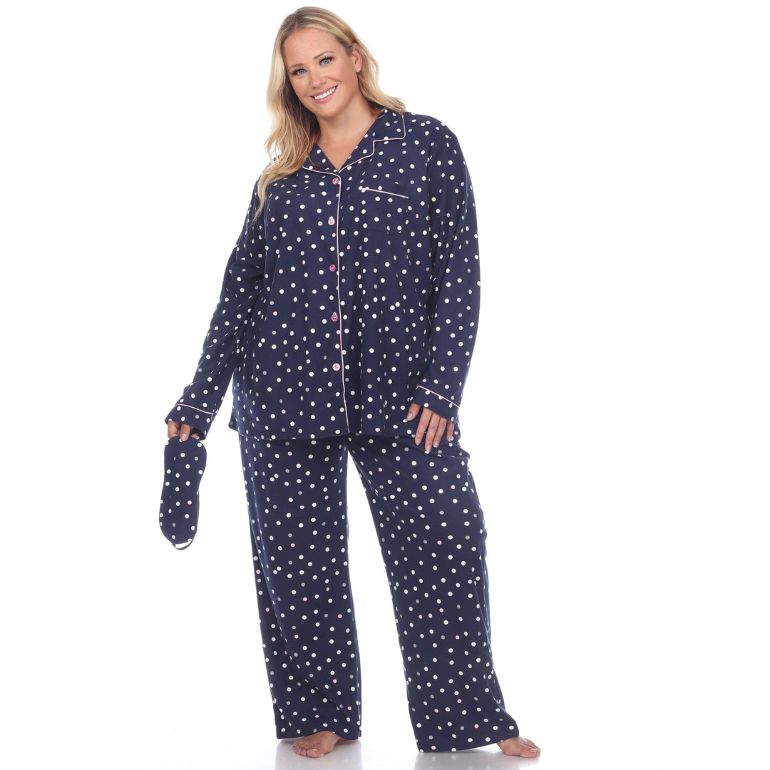 Women's Plus Size Three-Piece Pajama Set