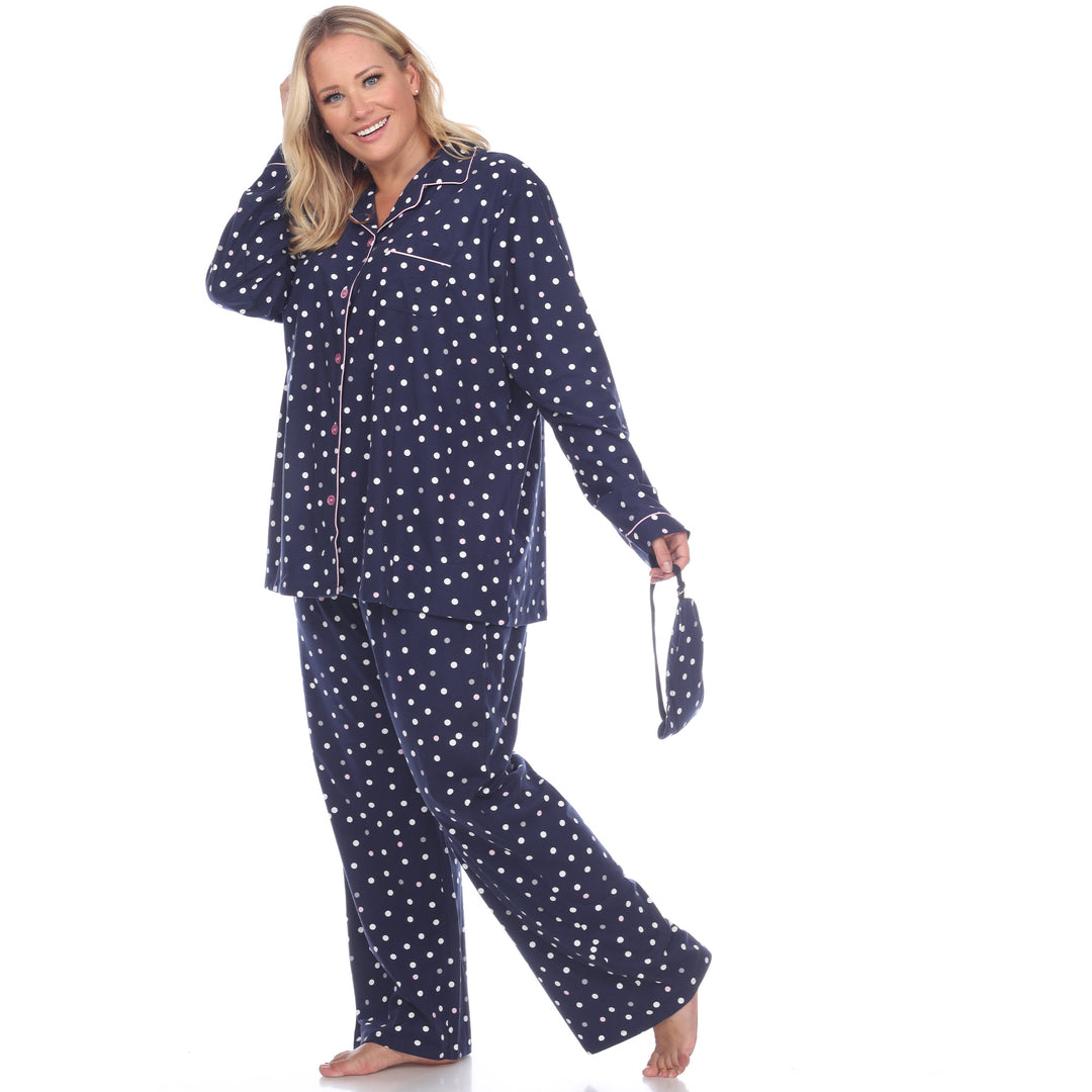 Women's Plus Size Three-Piece Pajama Set