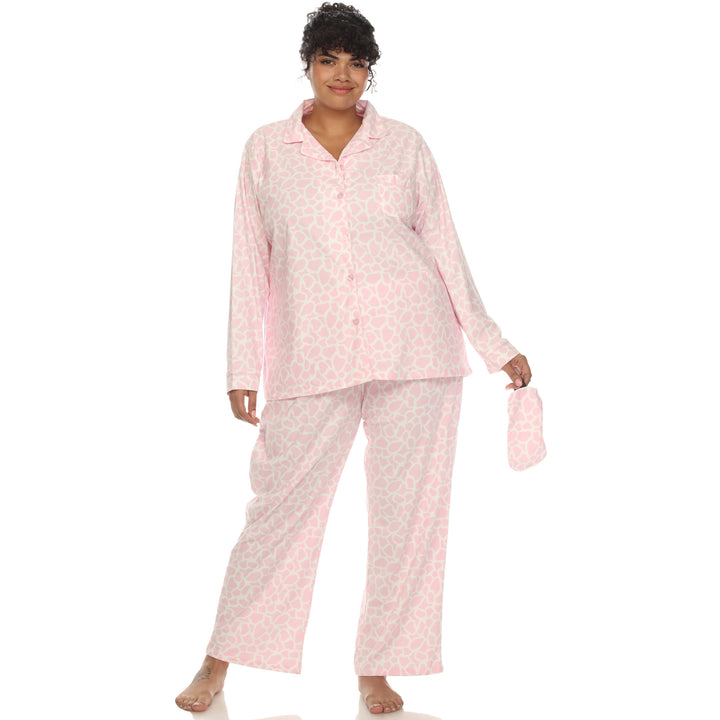 Women's Plus Size Three-Piece Pajama Set
