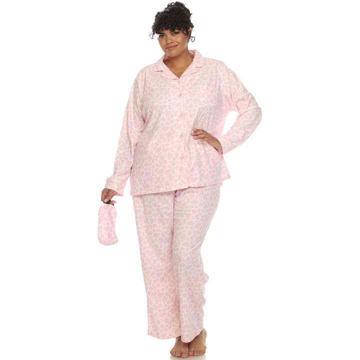 Women's Plus Size Three-Piece Pajama Set