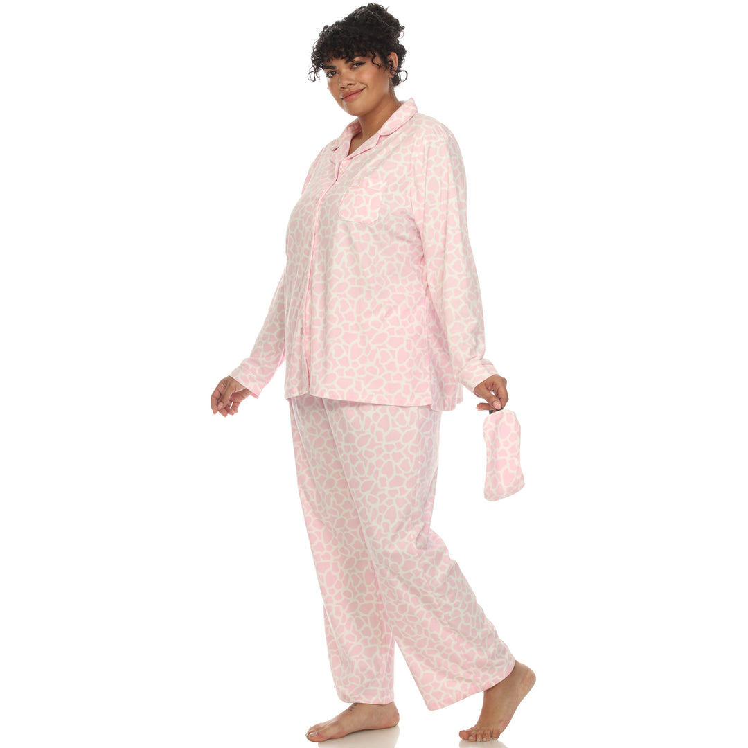 Women's Plus Size Three-Piece Pajama Set