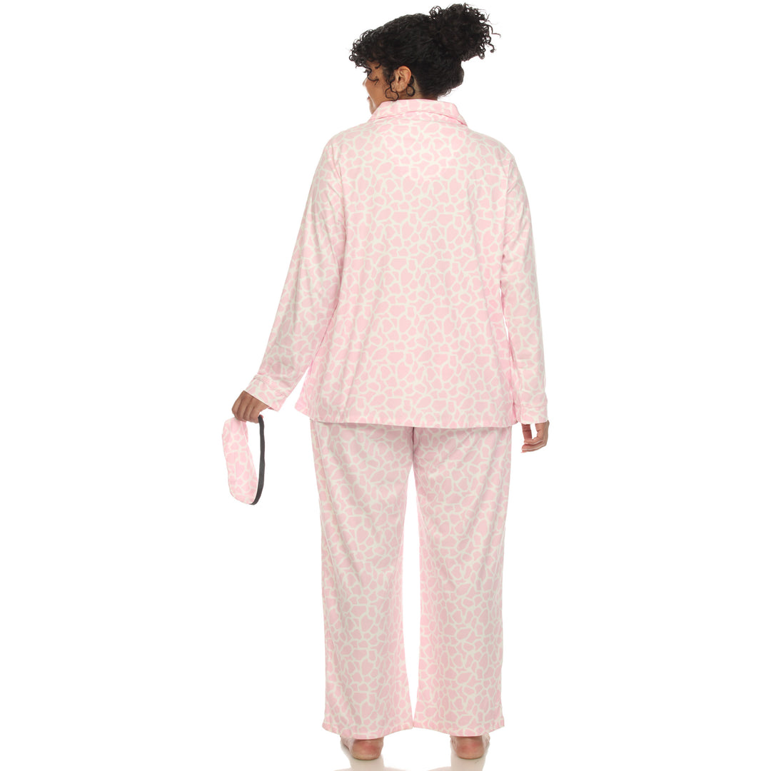 Women's Plus Size Three-Piece Pajama Set