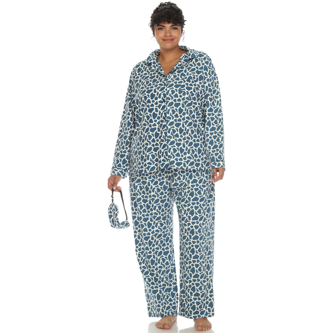Women's Plus Size Three-Piece Pajama Set