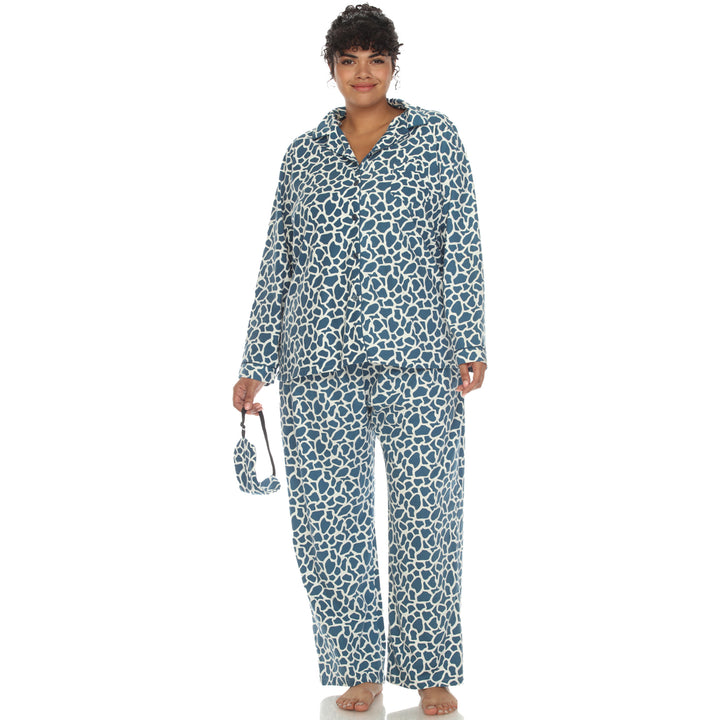 Women's Plus Size Three-Piece Pajama Set
