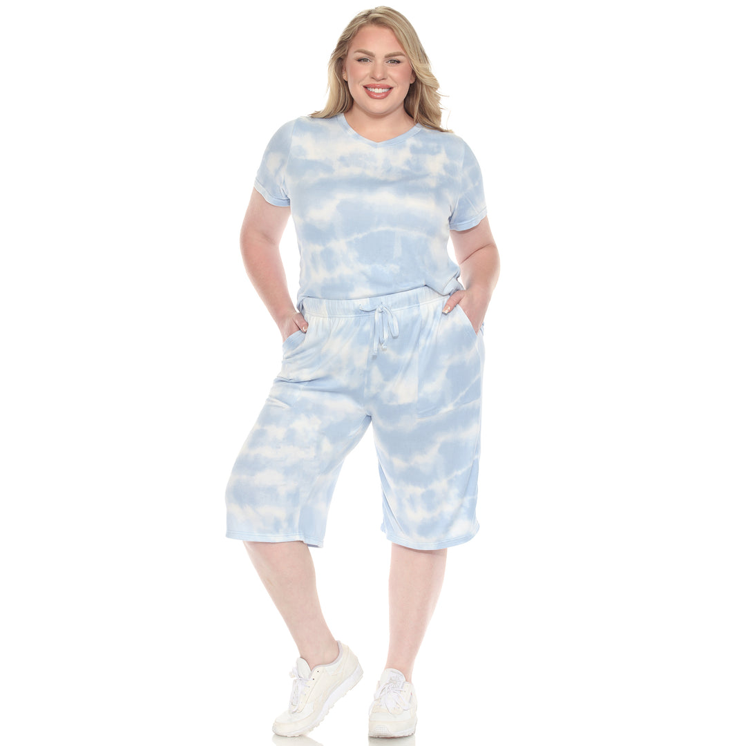Plus Size Loungewear Set Blue