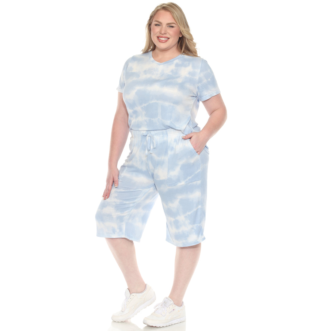 Plus Size Loungewear Set Blue