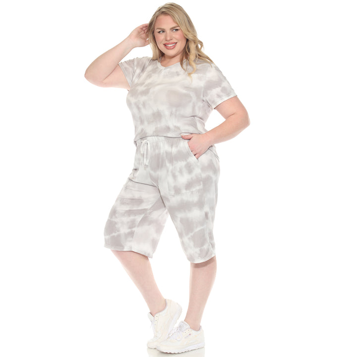 Plus Size Loungewear Set Grey