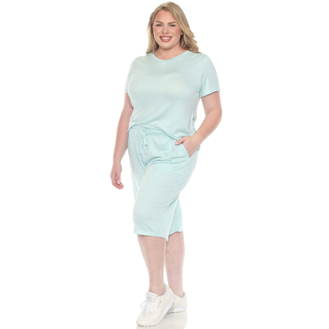 Plus Size Loungewear Set Tiffany Blue