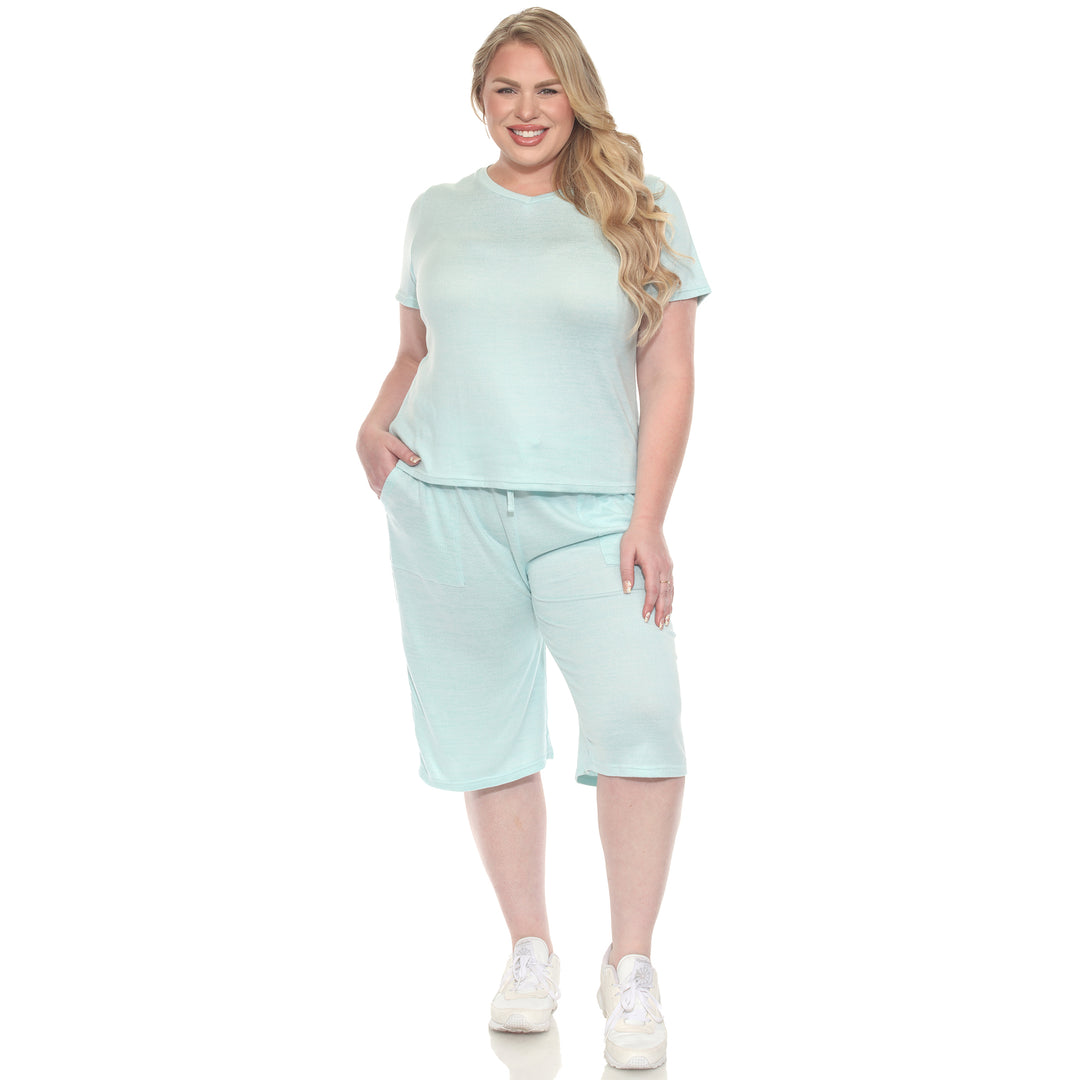 Plus Size Loungewear Set Tiffany Blue