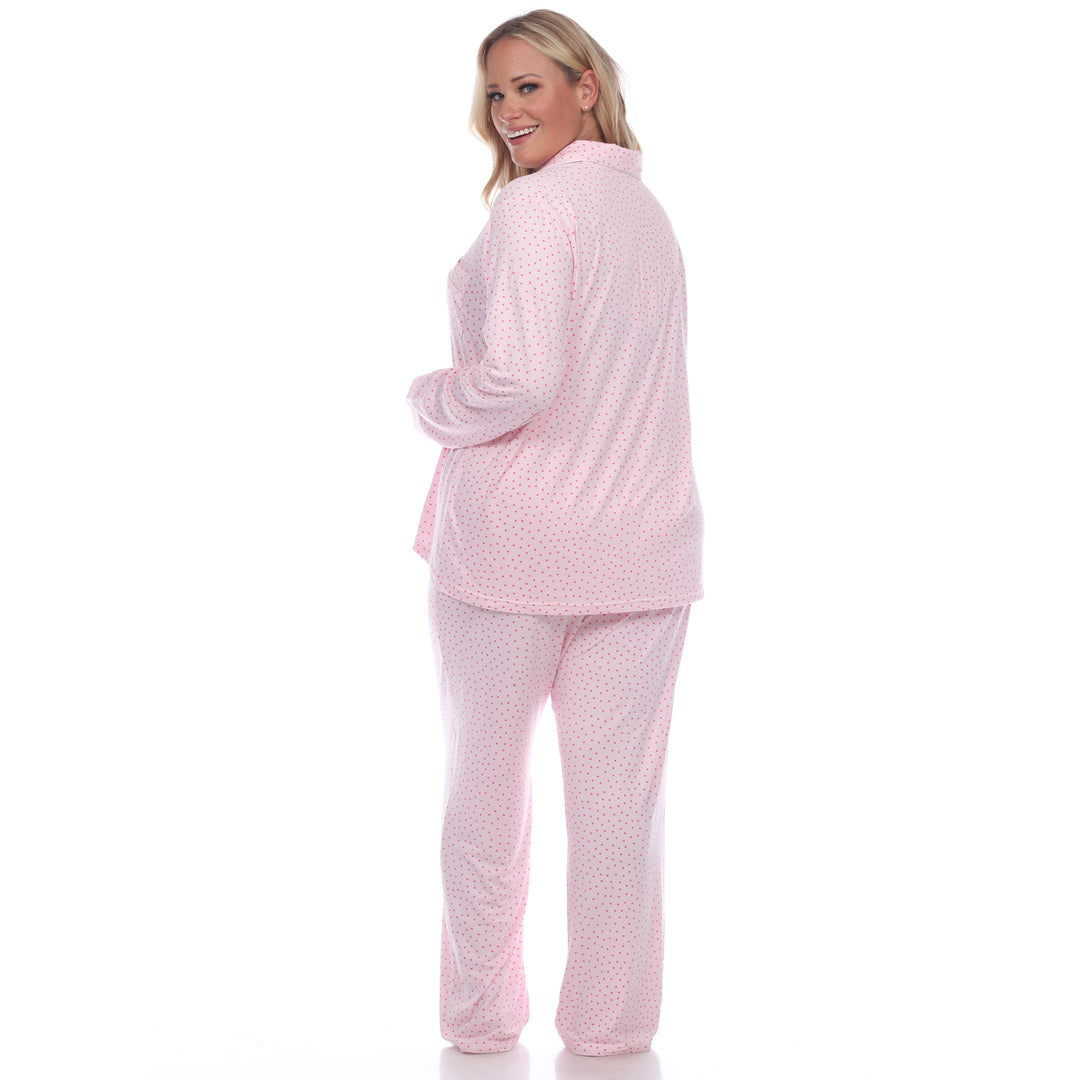 Women's Plus Size Long Sleeve Pajama Set