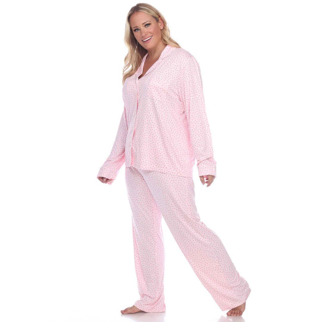 Women's Plus Size Long Sleeve Pajama Set