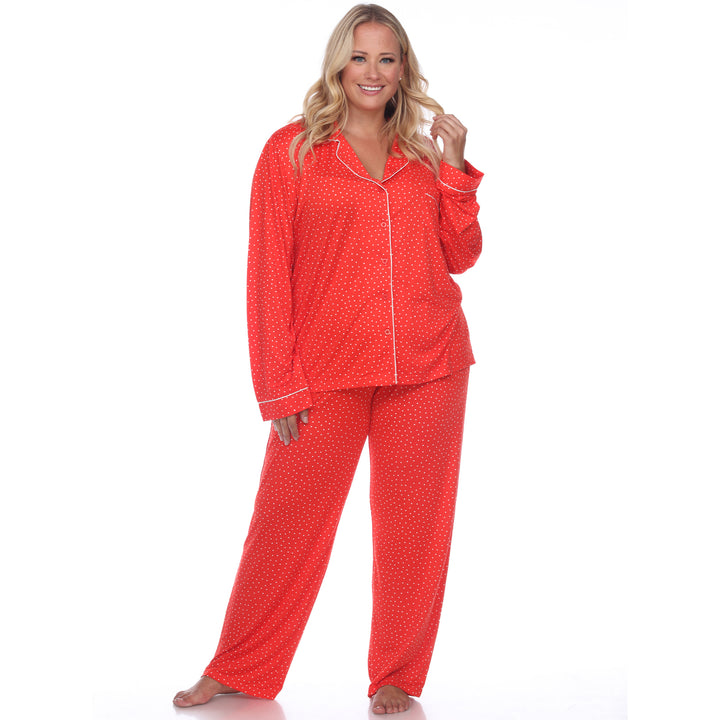Women's Plus Size Long Sleeve Pajama Set