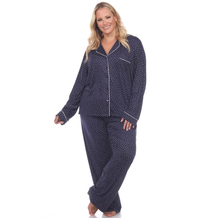 Women's Plus Size Long Sleeve Pajama Set