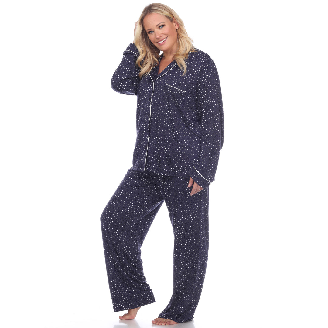 Women's Plus Size Long Sleeve Pajama Set