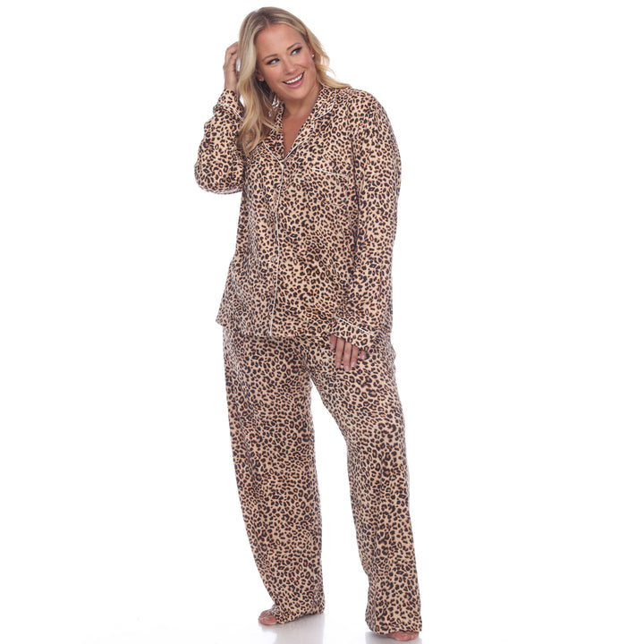 Women's Plus Size Long Sleeve Pajama Set