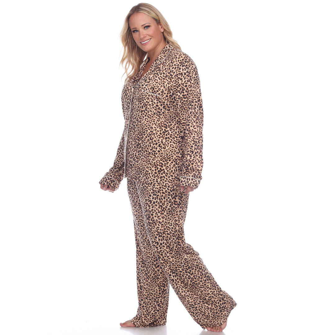 Women's Plus Size Long Sleeve Pajama Set